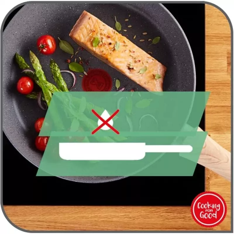 Tefal Duetto+ Frying Pan 28 cm, Stainless Steel, Titanium Non-Stick, Induction - G7320634
