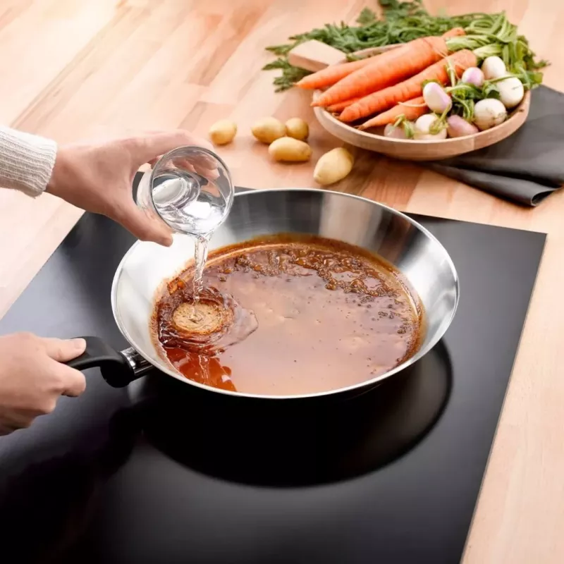 Tefal Duetto On 20 cm Stainless Steel Frying Pan with Titanium Non-Stick Coating and Thermo-Signal