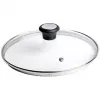 Tefal Glass Lid Ø30cm – Tempered Glass Cookware Lid with Steam Vent, Stainless Steel Rim, Dishwasher Safe