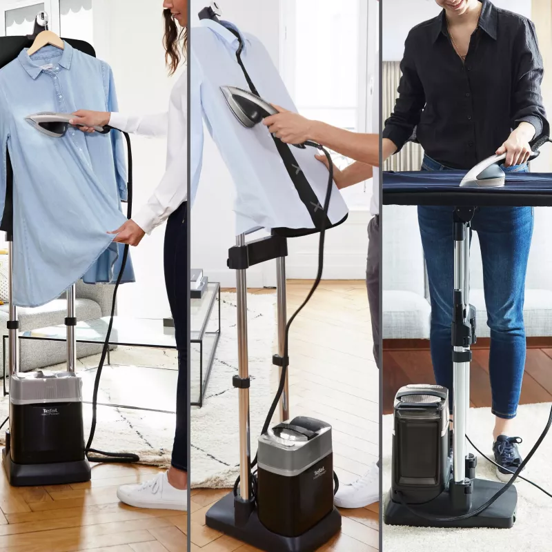 Tefal Ixeo Power QT2028 All-in-One Upright Garment Steamer, 2170 W, 100 g/min, 1.1 L, Premium Silver