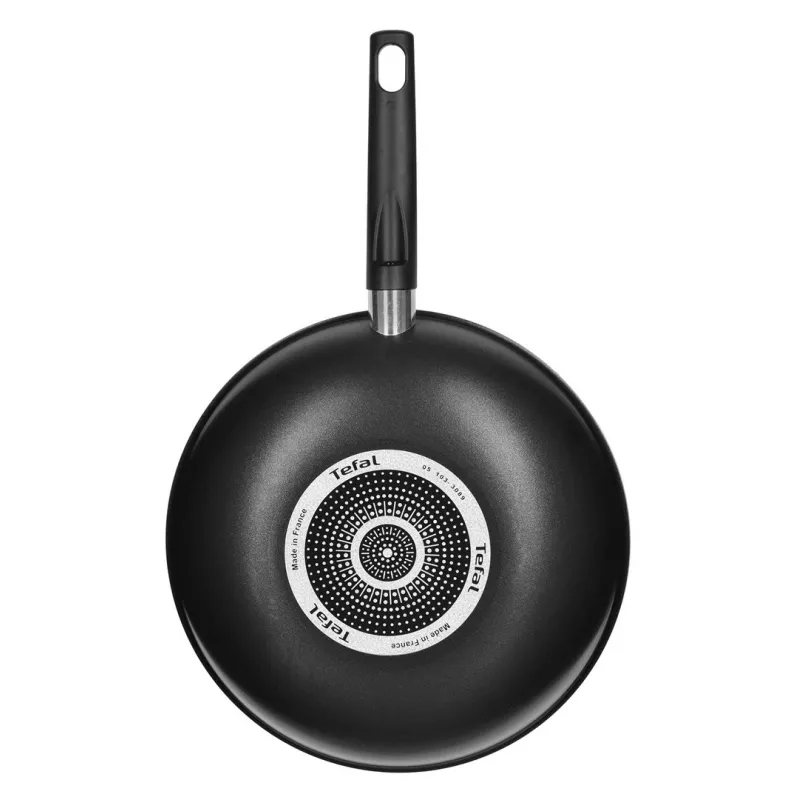 Tefal Simplicity 28 cm Wok Frying Pan B5821902 – Aluminium Non-Stick with Thermo-Spot, Gas/Electric/Ceramic/Halogen