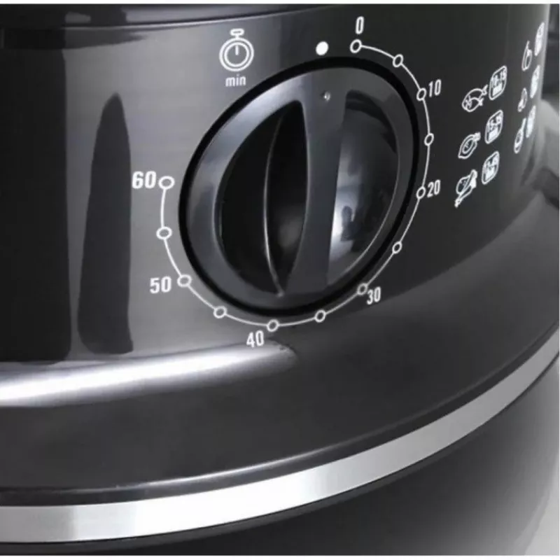 Tefal VC140135 Convenient Steam Cooker, 2 Baskets, 6.5 L, 900 W, Black