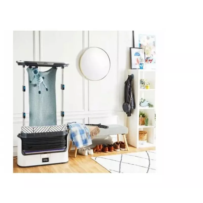 TEFAL YT4050E1 Automatic Steam Cabinet, 1800 W, 2 L Tank, 3 Programs, Touch Screen, Foldable, White