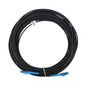 TELCOLINE 1J LC/UPC to LC/UPC Single-mode Fiber Patch Cable, 20 m, LSOH, Yellow