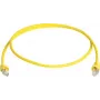 Telegärtner 100008173 CAT 5e F/UTP RJ45 Patch Cable, 0.5 m, Yellow, Flame Retardant, with Bend Protection Boot