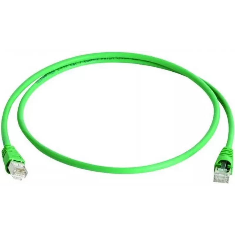 Telegärtner 100008571 RJ45 Patch Cable, CAT 5e F/UTP, 3.0 m, Green, Flame Retardant, with Kink Protection
