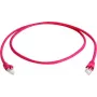 Telegärtner 100008775 RJ45 Patch Cable CAT 5e F/UTP 5.0 m Red Flame Retardant with Bend Protection Boot