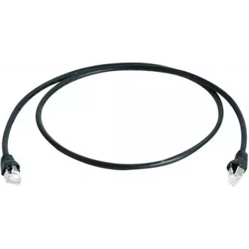 Telegärtner 100008948 CAT 5e F/UTP RJ45 Patch Cable, 7.5 m, Black, Flame Retardant, Bend Protection