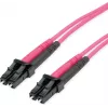 TELEGÄRTNER 10m LC to LC OM4 Duplex 50/125 Multimode Fiber Patch Cable, Violet LSZH 100011512