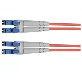 TELEGÄRTNER 10m LC to LC OM4 Duplex 50/125 Multimode Fiber Patch Cable, Violet LSZH 100011512