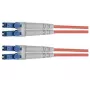 TELEGÄRTNER 10m LC to LC OM4 Duplex 50/125 Multimode Fiber Patch Cable, Violet LSZH 100011512