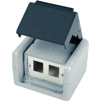 Telegärtner AMJ-SL 2-Port RJ45 Surface-Mount Outlet Cat.6A Shielded, Pure White