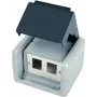 Telegärtner AMJ-SL 2-Port RJ45 Surface-Mount Outlet Cat.6A Shielded, Pure White