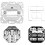 Telegärtner AMJ45 8/8 K UP/50 Cat.6+ Cable Duct Outlet, 2 x RJ-45, Shielded, Alpine White