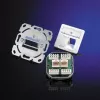 Telegärtner AMJ45 Data Outlet Module, 2-Port RJ45, Cat.6A Shielded, 10G, Tool-Free IDC, Zinc Housing