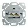Telegärtner AMJ45 Data Outlet Module, 2-Port RJ45, Cat.6A Shielded, 10G, Tool-Free IDC, Zinc Housing