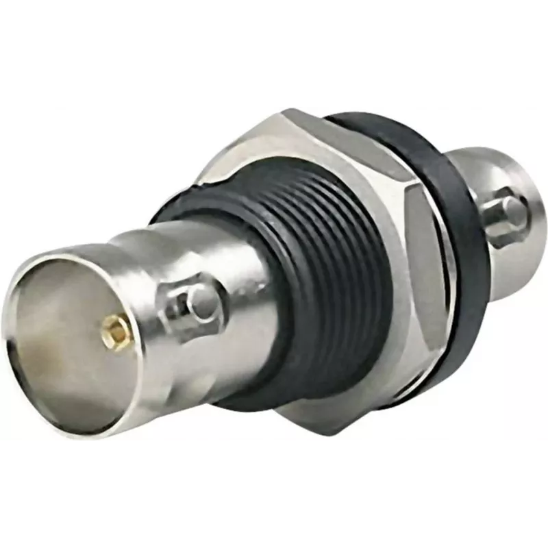 Telegärtner BNC Bulkhead Adapter Female to Female 50 Ohm Panel Mount, Nickel-Plated Brass, DC-4 GHz