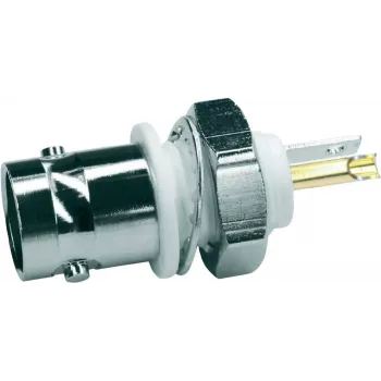 Telegärtner BNC Bulkhead Jack, Isolated 50 Ohm, White Insulating Flange, Z01 - 1 Piece (J01001A0043)