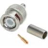 Telegärtner BNC Crimp Connector G01 50 Ohm, Crimp/Crimp, Professional, A0205, for RG-58 C/U, Belden YR23092, UG-1785/U, 5-Pack