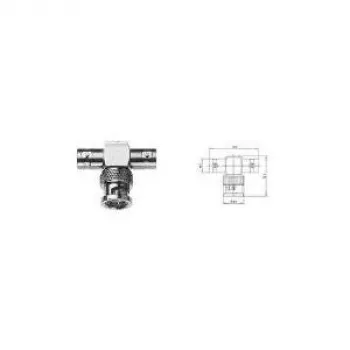Telegärtner BNC T-Adapter (F-M-F) 75 Ohm Video Splitter