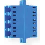 Telegärtner Ceramic Sleeve LC Quad Adaptor, Multimode/Singlemode, Blue, 4-Port, Zirconia Sleeves, ≤0.2 dB Insertion Loss, Panel Mount J08071A0019