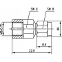 Telegärtner Inter-Series Coaxial Adapter SMA Male to FME Male 50 Ohm