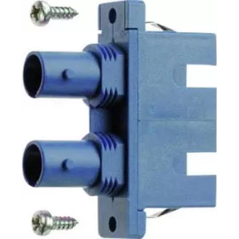 TELEGÄRTNER J08082A0007 Hybrid Fibre Optic Adapter ST Female to SC Female, Multimode/Singlemode, Blue