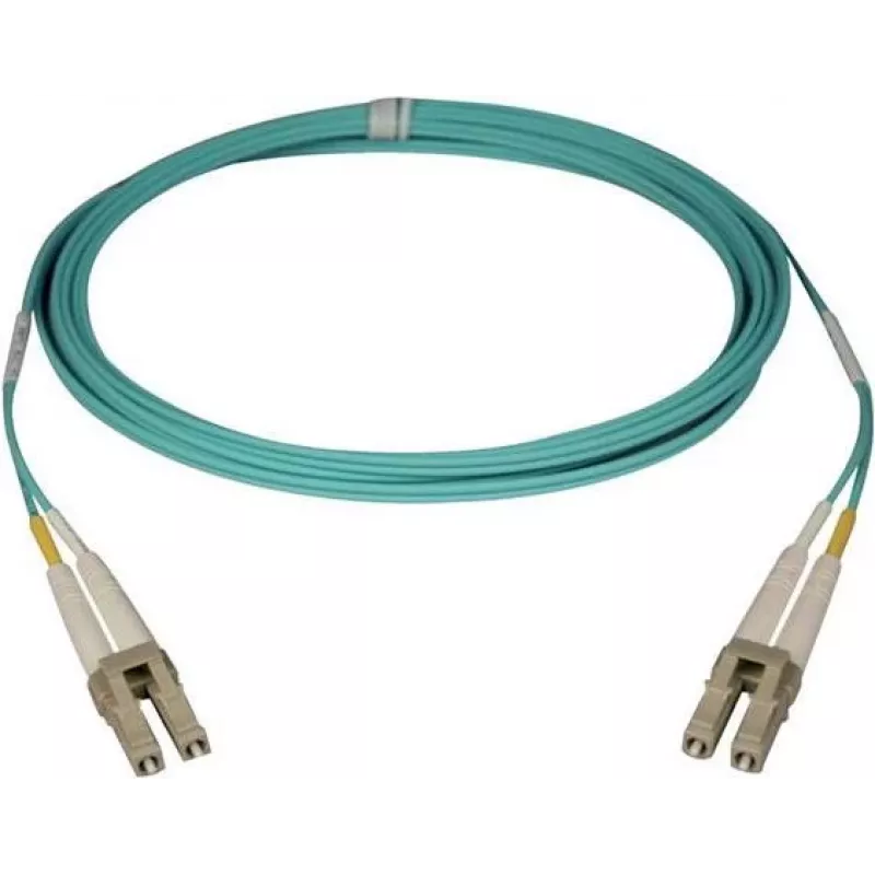 Telegärtner LC to LC Multimode OM3 Duplex Fiber Patch Cable, 2m, Aqua L00871A0006