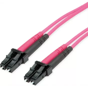 Telegärtner LC to LC OM4 Duplex Fiber Patch Cable, 2m, Violet 100011327