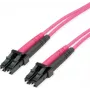 Telegärtner LC to LC OM4 Duplex Fiber Patch Cable, 2m, Violet 100011327