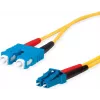 Telegärtner LC to SC Single-Mode Fiber Patch Cable, 2m, 9/125µm, LSZH Yellow