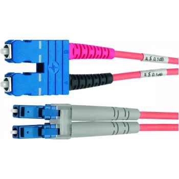 Telegärtner LC to SC Single-Mode Fiber Patch Cable, 2m, 9/125µm, LSZH Yellow