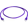 Telegärtner MP8 FS 500 CAT 6a S/FTP Patch Cable, RJ-45 Male to RJ-45 Male, 0.25 m, Violet, Snagless Boot, 10 Gbps, 500 MHz L00000A0237