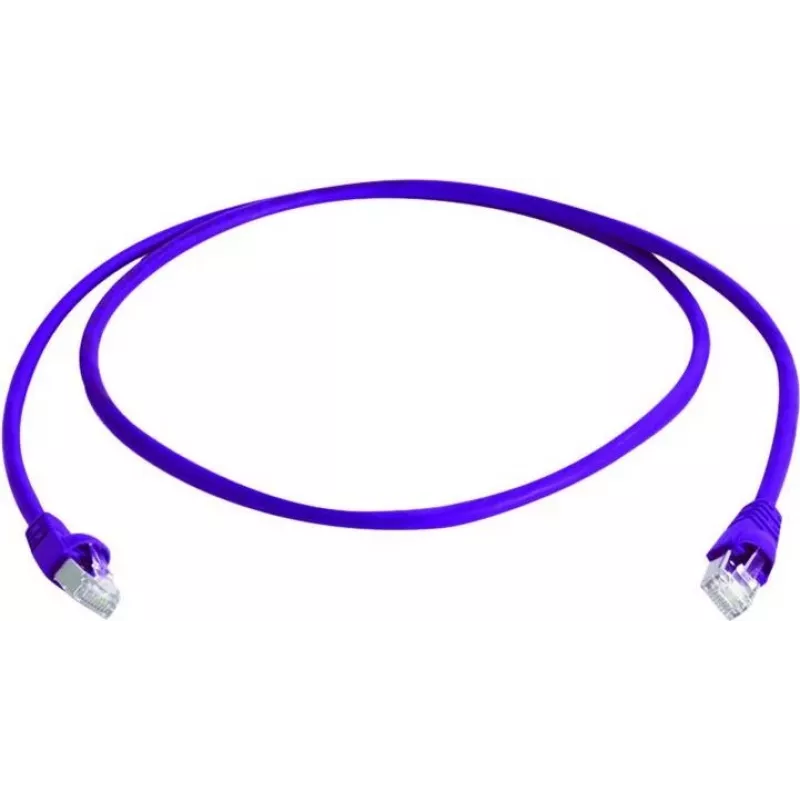 Telegärtner MP8 FS 500 Cat 6a S/FTP Patch Cable, RJ-45 Male to RJ-45 Male, 0.5 m, Violet, Snagless