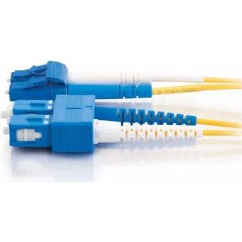 Telegärtner Singlemode LC-Duplex to SC-Duplex Fiber Optic Patch Cable, 3m, LSZH, Yellow L00890A0041