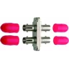 Telegärtner ST Female to ST Female Duplex Fiber Optic Coupler, Flange Mount, Zirconia Ceramic Ferrule, Nickel-Plated Brass Housing, <0.2 dB Insertion Loss J08011A0017