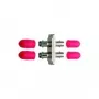 Telegärtner ST Female to ST Female Duplex Fiber Optic Coupler, Flange Mount, Zirconia Ceramic Ferrule, Nickel-Plated Brass Housing, <0.2 dB Insertion Loss J08011A0017