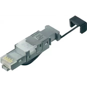 Telegärtner STX RJ45 Plug Cat.6 Shielded Tool-less Field-Installable for AWG 22-26, Cable OD 5.5-8.5mm, 1 Piece J80026A0003