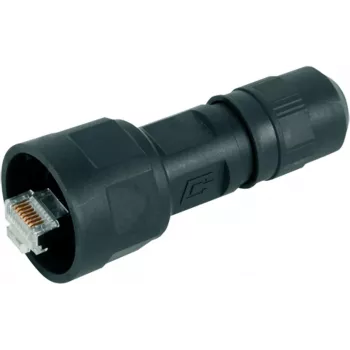 Telegärtner STX V1 RJ45 Plug Set Plastic Variant 1 Straight 8P8C Black J80026A0009 1 pc