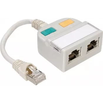 TELEGÄRTNER T-Adapter Cat5e to 100Base-T/ISDN RJ45 Splitter (J00029A0013)