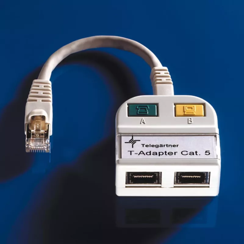 TELEGÄRTNER T-Adapter Cat5e to 100Base-T/ISDN RJ45 Splitter (J00029A0013)