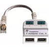 Telegärtner Token Ring Splitter RJ45 Male to 2x RJ45 Female Shielded Light Grey J00029A0011