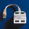 Telegärtner Token Ring Splitter RJ45 Male to 2x RJ45 Female Shielded Light Grey J00029A0011