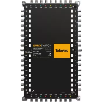 TELEVES EUROSWITCH 9x9x32 F Multiswitch, 8 Satellite Inputs, 32 User Outputs, Cascadable