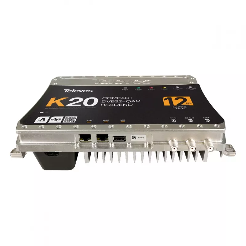 Televes K20-12 Compact Headend - 12 DVB-S2 Transponders to QAM