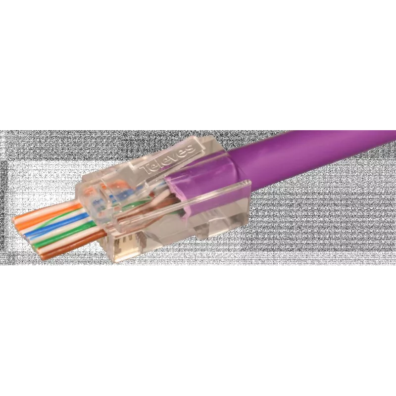TELEVES RJ45 Male Pass-Through UTP Cat6 Connector (209906)