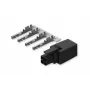 TELTONIKA NETWORKS 4-PIN Plug with Contact - Hirschmann CA Series Circular Connector, Male, Solder, IP67, Black