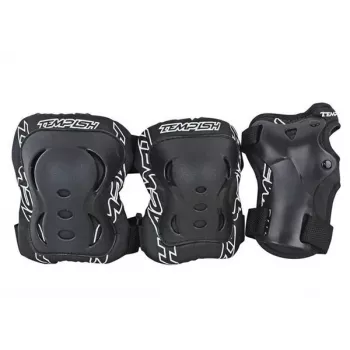 TEMPISH FID 3 Protector Set for Knees, Elbows and Wrists – Black, Size XL