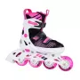 Tempish Gokid Girl Adjustable Inline Skates for Girls, EU 29-32 – 64mm PU Wheels, ABEC 5 Bearings, Pink/White/Purple