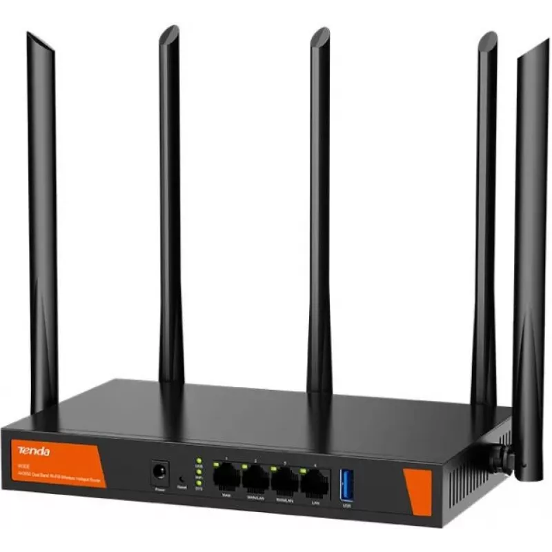 Tenda W30E AX3000 Wireless Router Gigabit Ethernet Dual-Band (2.4 GHz / 5 GHz) Black